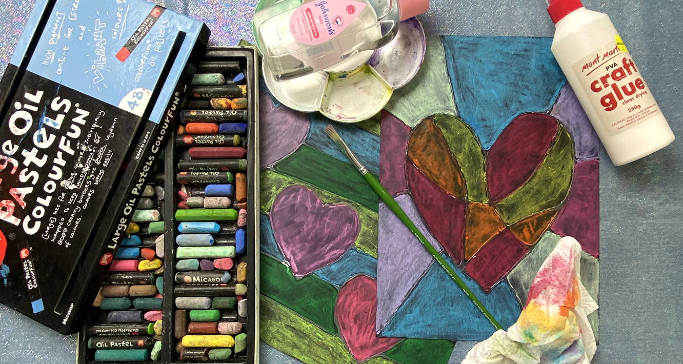 Oil Pastel Love Heart Art Projects Kids Art Projects Mrs Red s art shop